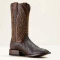ARIAT Men's Classic Cash Ostrich Wide Square Toe Western Boot, Brown