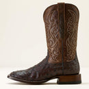 ARIAT Men's Classic Cash Ostrich Wide Square Toe Western Boot, Brown
