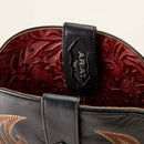 ARIAT Men's Classic Cash Genuine Ostrich Wide Square Toe Western Boot, Black