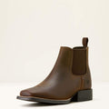 ARIAT Youth's Booker Chelsea Wide Square Toe Western Boot, Brown