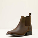 ARIAT Youth's Booker Chelsea Wide Square Toe Western Boot, Brown