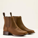 ARIAT Women's Booker Chelsea Wide Square Toe Western Boot, Brown