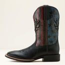 ARIAT Men's Sport Liberty Antler Wide Square Toe Cowboy Boot, Black