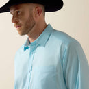 ARIAT Men's Everything Classic Fit Shirt, Crystal Blue