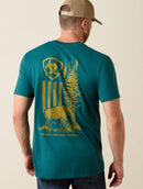 ARIAT Men's Bison Wander Flag Classic Fit T-Shirt