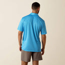ARIAT Men's All Over Print Polo, Blue