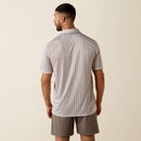 ARIAT Men's All Over Print Polo, Taupe