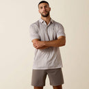 ARIAT Men's All Over Print Polo, Taupe