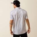 ARIAT Men's All Over Print Polo, White