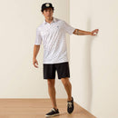 ARIAT Men's All Over Print Polo, White