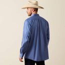 ARIAT Men's Team Logo Lightweight Twill Classic Fit Shirt, Blue