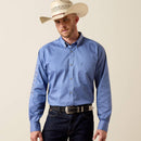 ARIAT Men's Team Logo Lightweight Twill Classic Fit Shirt, Blue