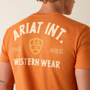 ARIAT Men's Ariat Outline Shop T-Shirt, Papaya