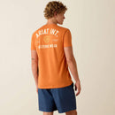 ARIAT Men's Ariat Outline Shop T-Shirt, Papaya