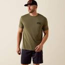 ARIAT Men's Ariat Outline Shop T-Shirt, Military Green