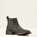 ARIAT Men's Booker Chelsea Hippo Print  Wide Square Toe Western Boot, Charcoal