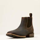 ARIAT Men's Hybrid Low Boy Wide Square Toe Chelsea Boot, Warm Brown