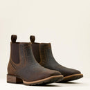 ARIAT Men's Hybrid Low Boy Wide Square Toe Chelsea Boot, Warm Brown