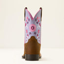 ARIAT Girl's Wild Bloom Wide Square Toe Western Boot