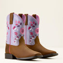 ARIAT Girl's Wild Bloom Wide Square Toe Western Boot