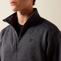 ARIAT Men's Caldwell 1/4 Zip Sweater, Iron Gate