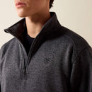 ARIAT Men's Caldwell 1/4 Zip Sweater, Iron Gate