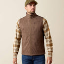 ARIAT Men's Vernon Softshell Vest Wren Faux Leather Print