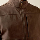 ARIAT Men's Vernon Softshell Vest Wren Faux Leather Print