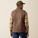 ARIAT Men's Vernon Softshell Vest Wren Faux Leather Print