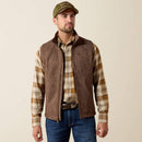ARIAT Men's Vernon Softshell Vest Wren Faux Leather Print