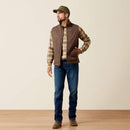 ARIAT Men's Vernon Softshell Vest Wren Faux Leather Print