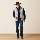 Ariat Men's Logo Print Softshell Vest Grey Camo