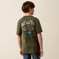 ARIAT Boy's Ariat Rust Serape Shield T-Shirt