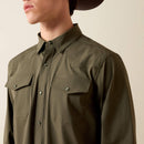 ARIAT Men'S FrontierTough VentTEK Western Fitted Snap Shirt