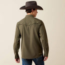 ARIAT Men'S FrontierTough VentTEK Western Fitted Snap Shirt