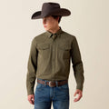 ARIAT Men'S FrontierTough VentTEK Western Fitted Snap Shirt