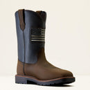 ARIAT Men's Activator Patriot Waterproof Wide Square Toe Steel Toe Work Boot