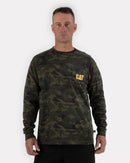 CATERPILLAR Men's Trademark Pocket Long Sleeve T-Shirt , Camo