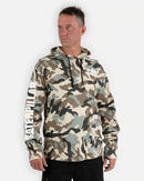 CATERPILLAR Men's UPF Hooded Banner L/S Tee , Camo