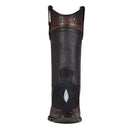 CUADRA Men's Leather Stingray Laser Narrow Square Toe Western Boot, Black