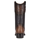 CUADRA Men's Leather Stingray Laser Narrow Square Toe Western Boot, Black