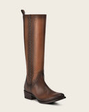 CUADRA Women's Riding Style Honey Contrasting Boot , Honey