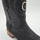 EL GENERAL Men's Genuine Leather Phyton Square Toe Rodeo Western Boots