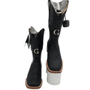 EL GENERAL Men's Genuine Leather Phyton Square Toe Rodeo Western Boots