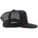 HOOEY Liberty Roper 6-panel Trucker Cap, Black