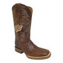 JAR BOOTS Men's Python Bulldog Toe Western Boot 2654, Honey