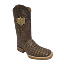 JAR BOOTS Men's Crocodile Print Square Toe Western Boot 2658