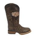 JAR BOOTS Men's Crocodile Print Square Toe Western Boot 2658