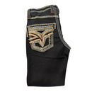 LAMASINI Men's Denim Premium Jeans Stretch Boot Cut Embroidery