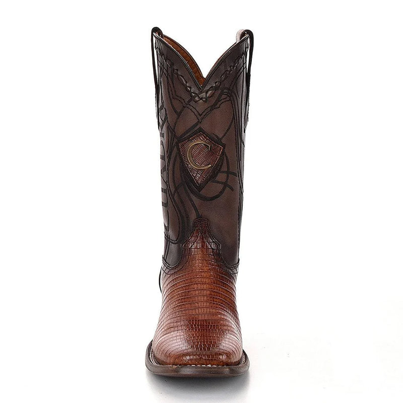 CUADRA Men's Lizard Teju Laser & Embroidery Square Toe Western Boot CU790